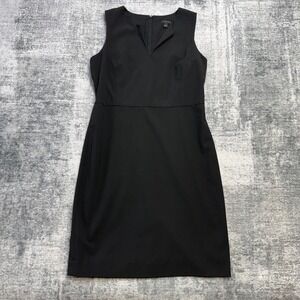 Ann Taylor Dress Womens 6P Black Sheath Sleeveless LBD Career Capsule Minimalist